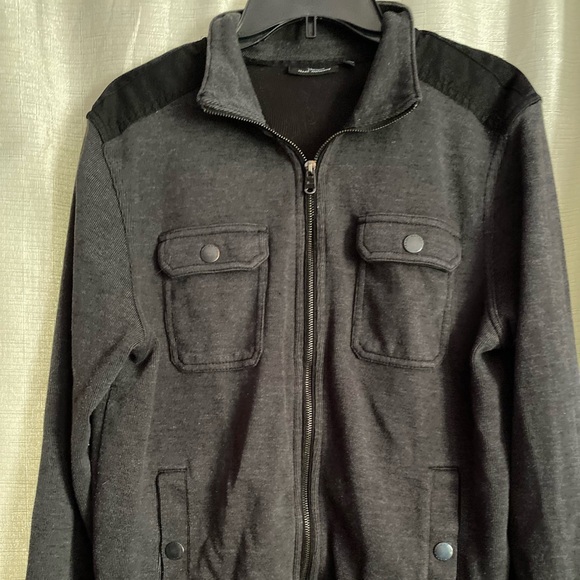 Marc Anthony Elbow Patch Zip Jacket size large - Picture 2 of 5